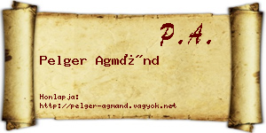 Pelger Agmánd névjegykártya